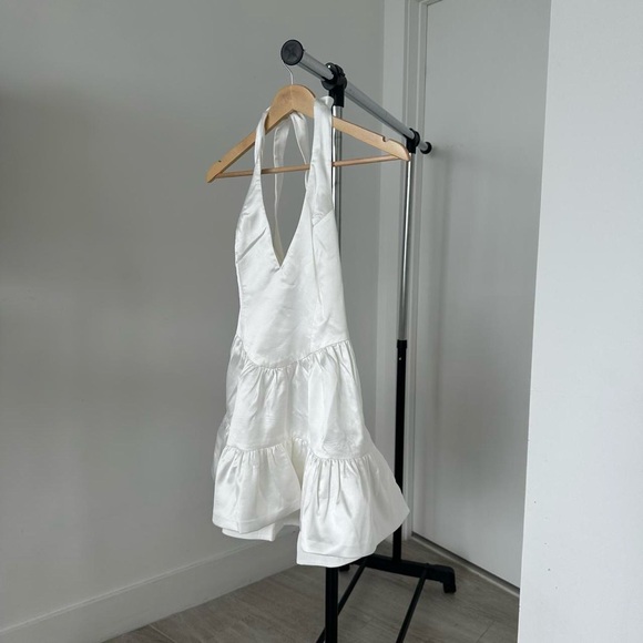 Meshki White Ruffle Mini Dress - Picture 7 of 9